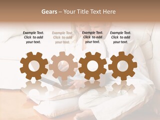Young Love Couple Smiling In The Comfortable Apartment PowerPoint Template
