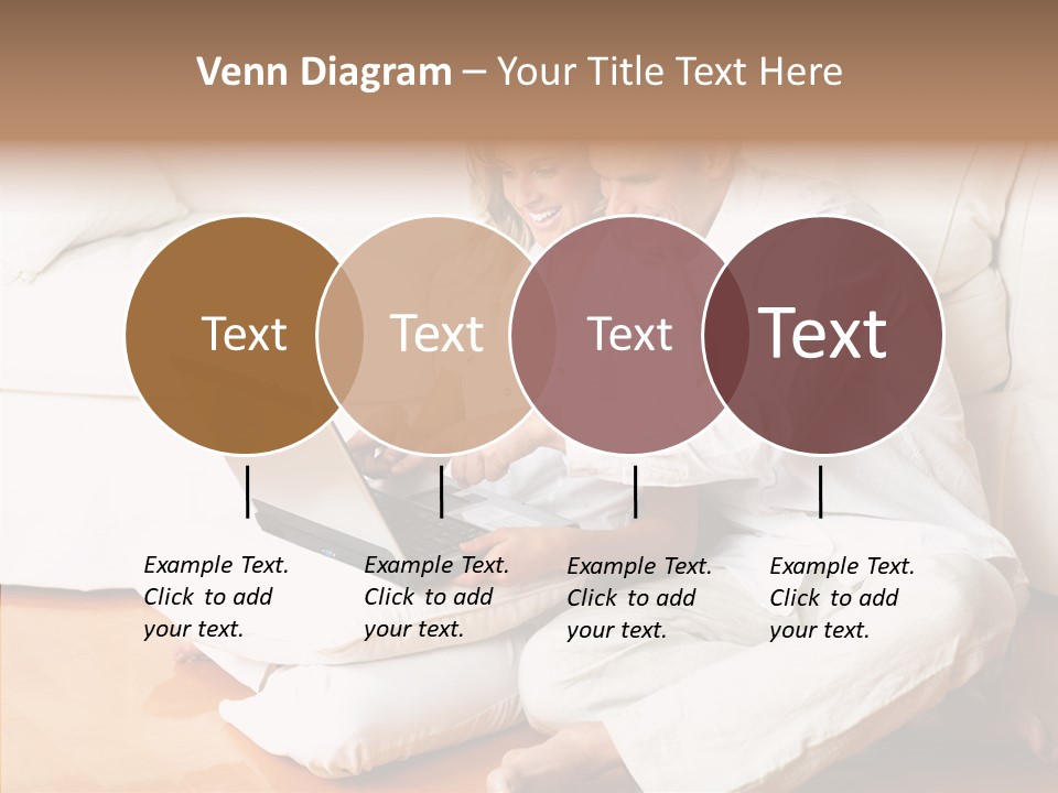 Young Love Couple Smiling In The Comfortable Apartment PowerPoint Template