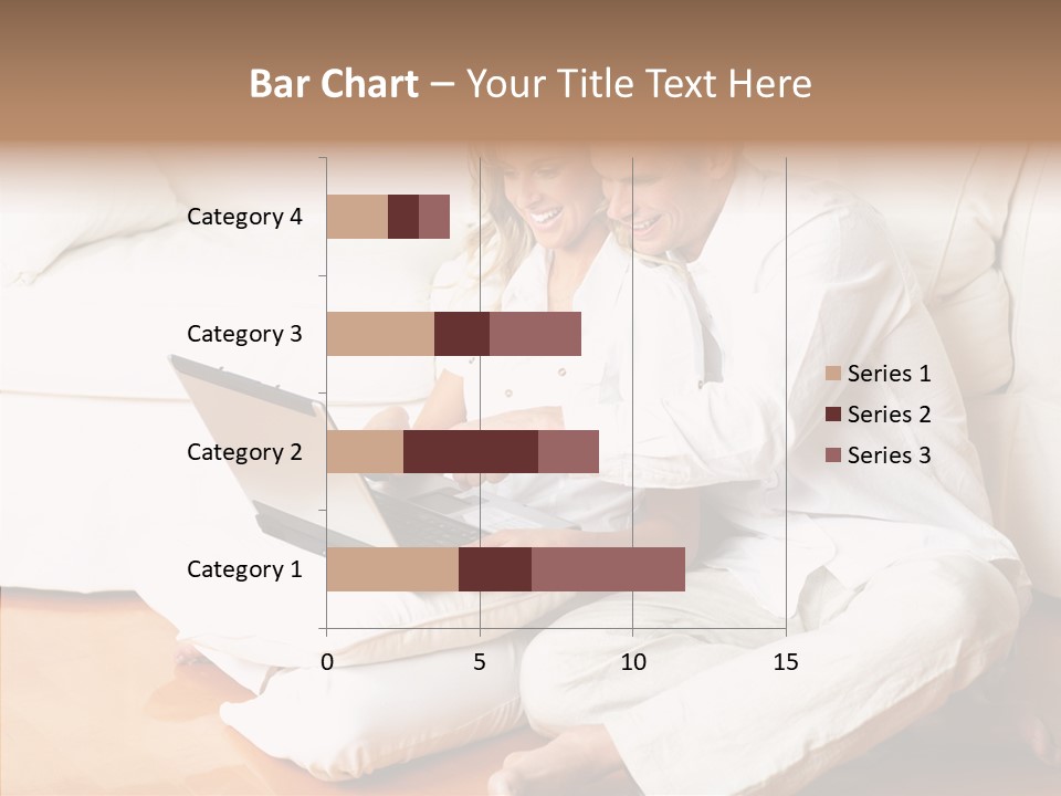 Young Love Couple Smiling In The Comfortable Apartment PowerPoint Template