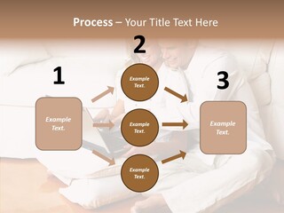 Young Love Couple Smiling In The Comfortable Apartment PowerPoint Template