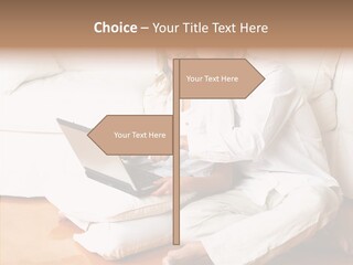 Young Love Couple Smiling In The Comfortable Apartment PowerPoint Template