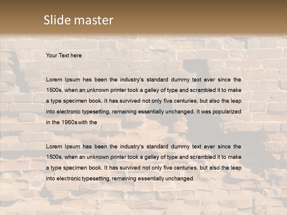 Horizontal Stone Backdrop PowerPoint Template