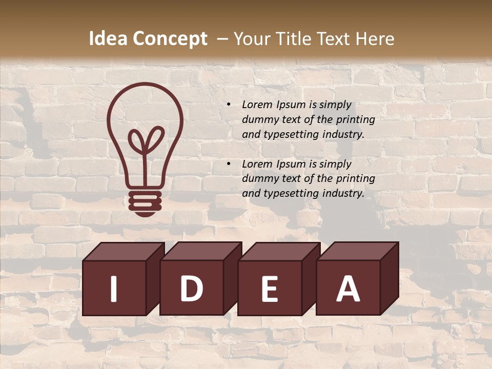 Horizontal Stone Backdrop PowerPoint Template