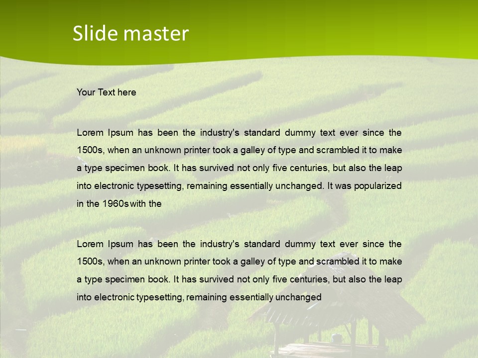 Green Steps Food PowerPoint Template