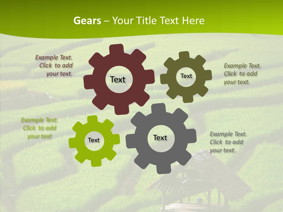 Green Steps Food PowerPoint Template