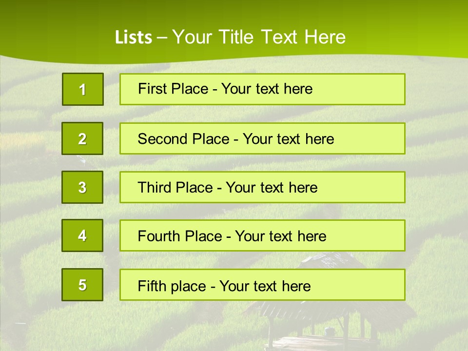 Green Steps Food PowerPoint Template