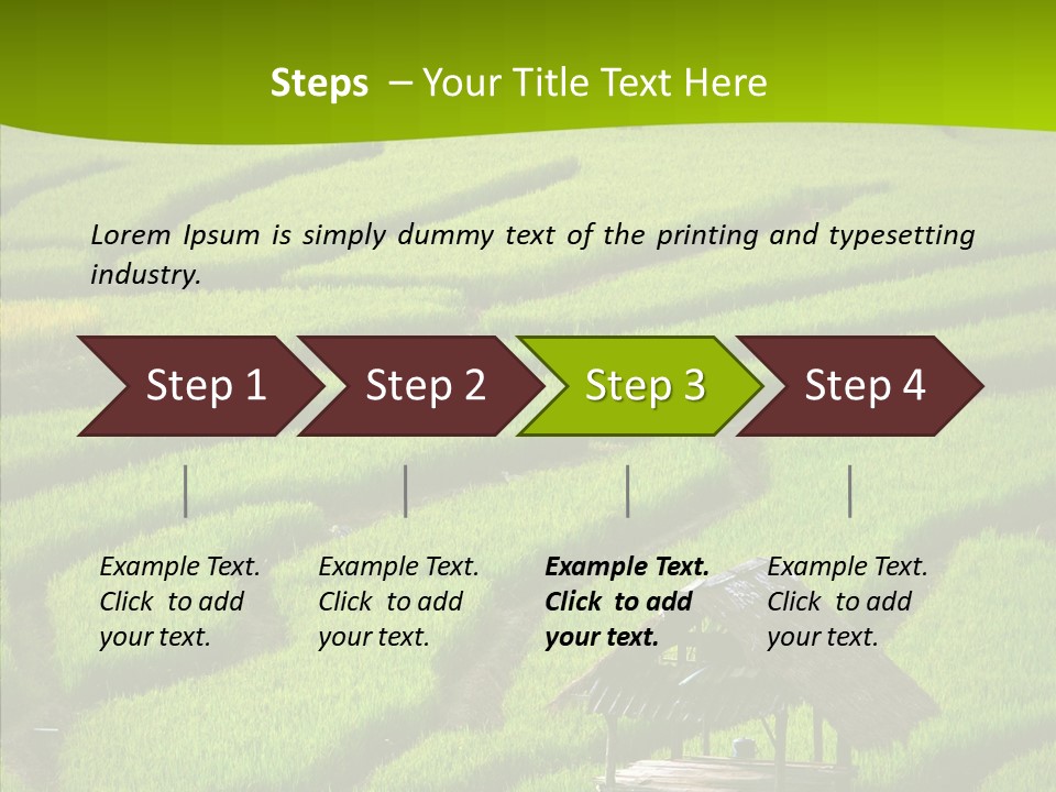 Green Steps Food PowerPoint Template