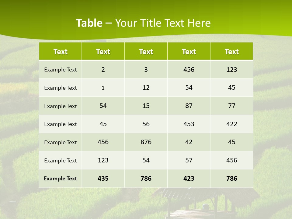 Green Steps Food PowerPoint Template
