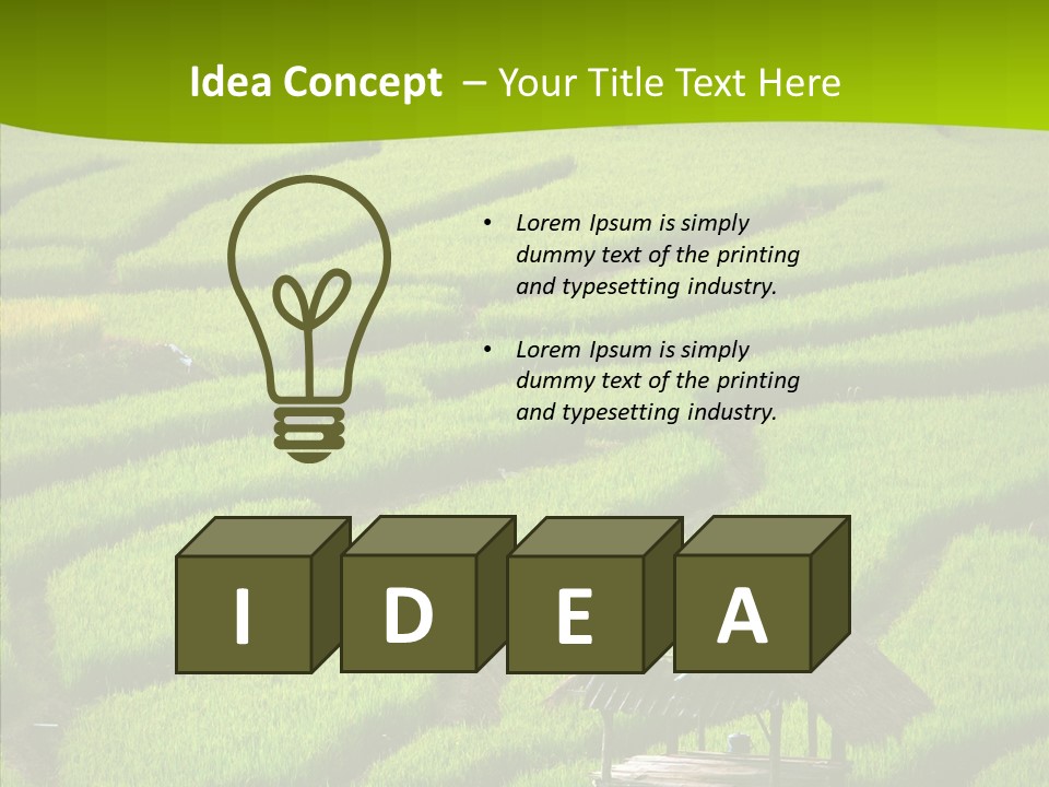 Green Steps Food PowerPoint Template