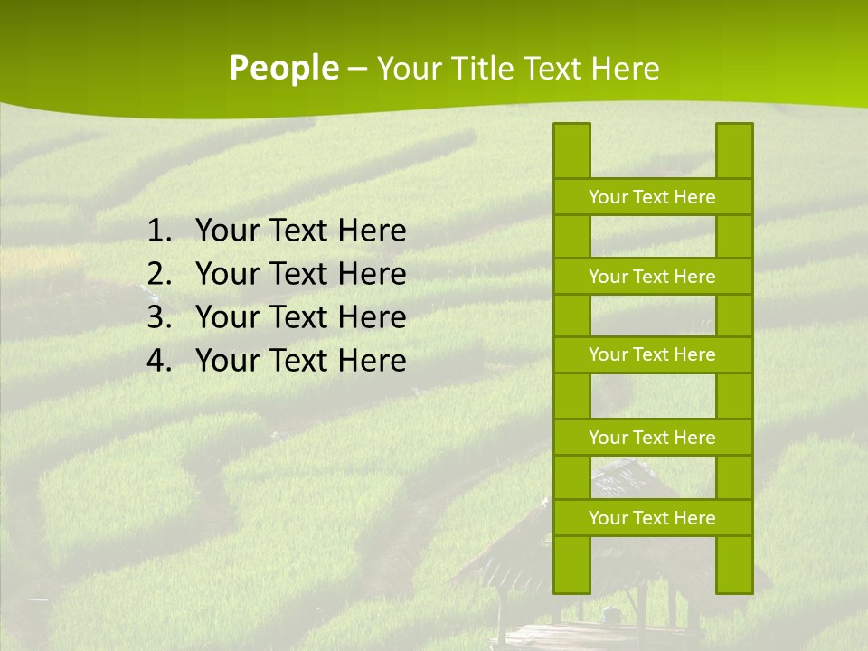 Green Steps Food PowerPoint Template