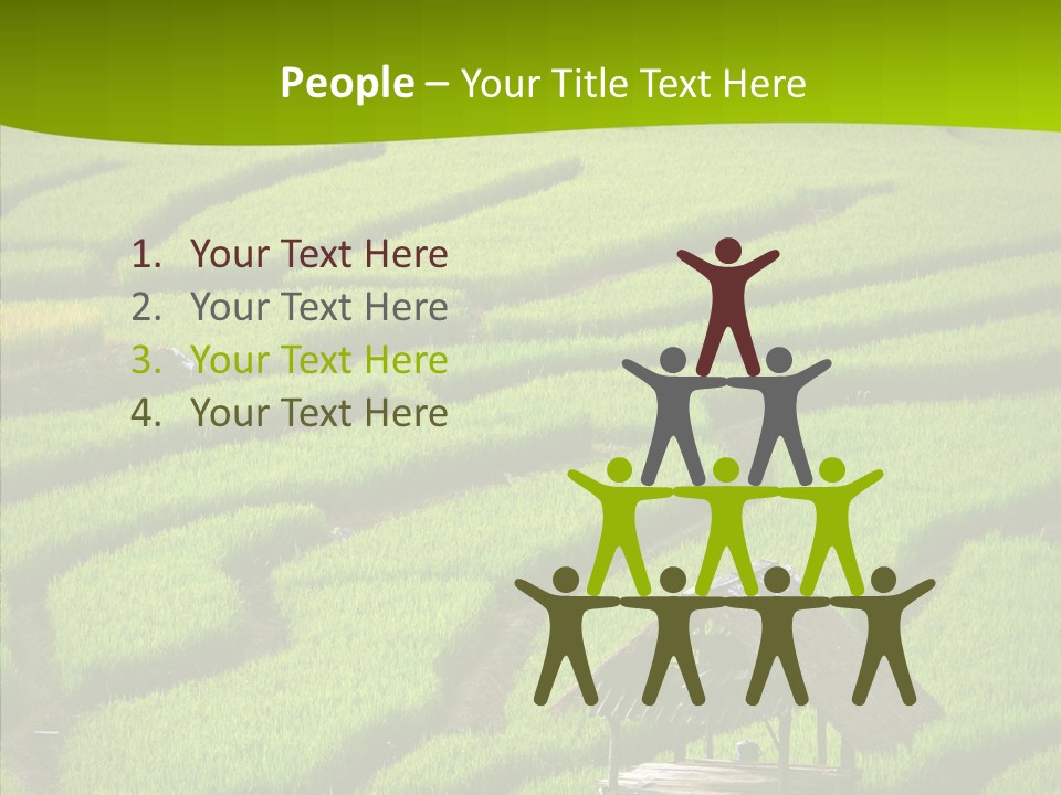 Green Steps Food PowerPoint Template