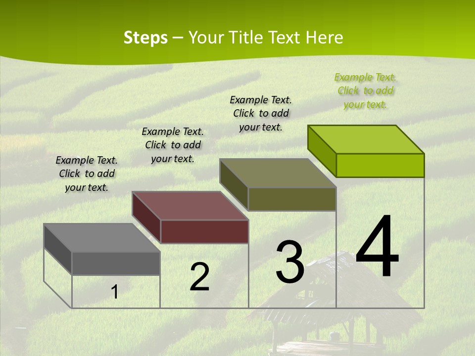 Green Steps Food PowerPoint Template