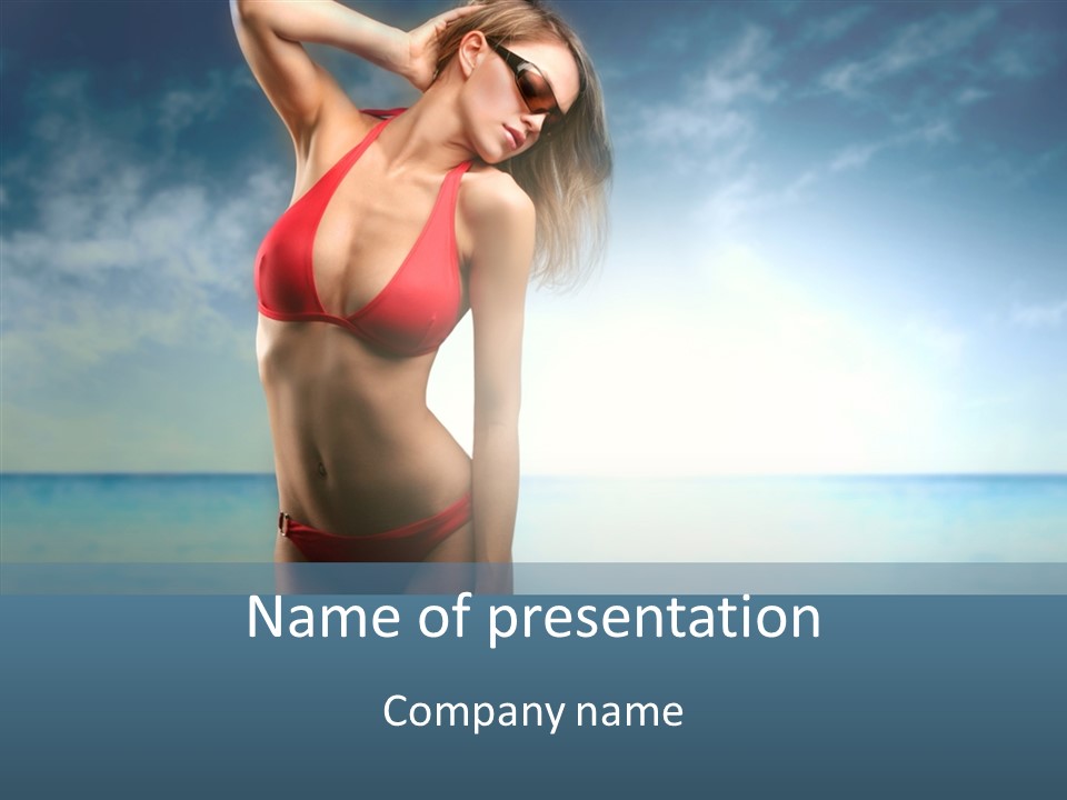 Sexy Water Holiday PowerPoint Template