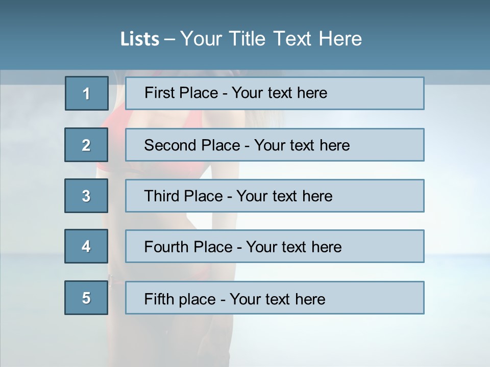 Sexy Water Holiday PowerPoint Template