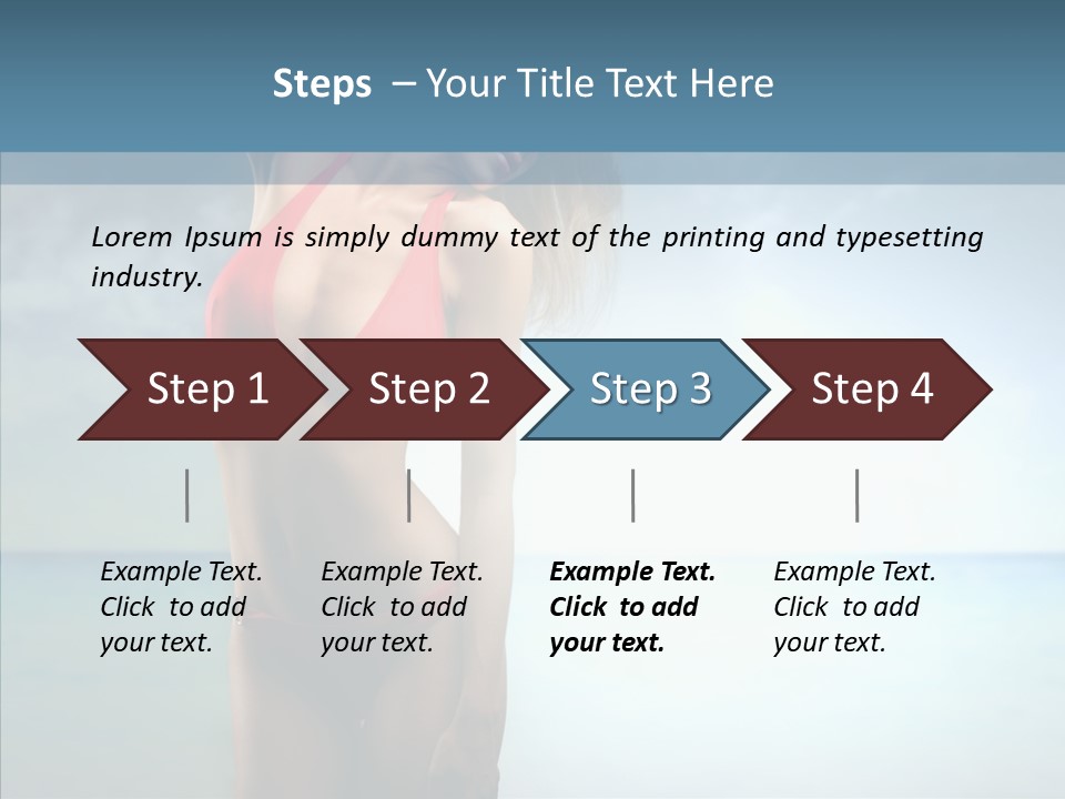 Sexy Water Holiday PowerPoint Template