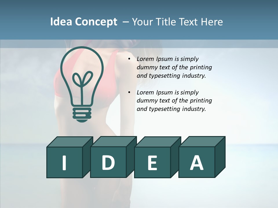 Sexy Water Holiday PowerPoint Template