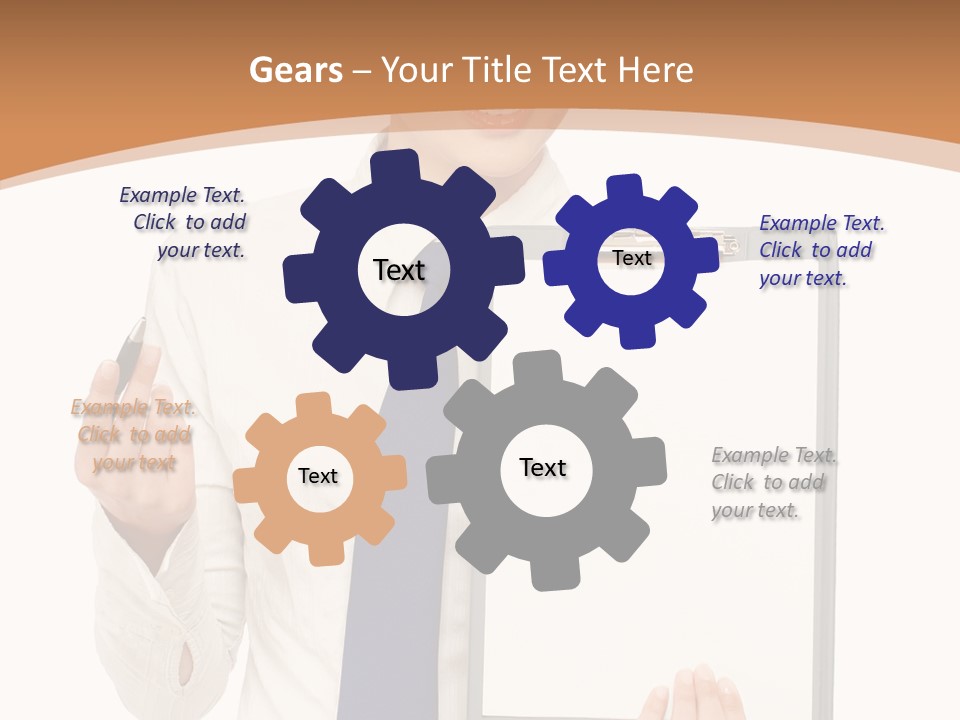 Human Management Bu Ine PowerPoint Template