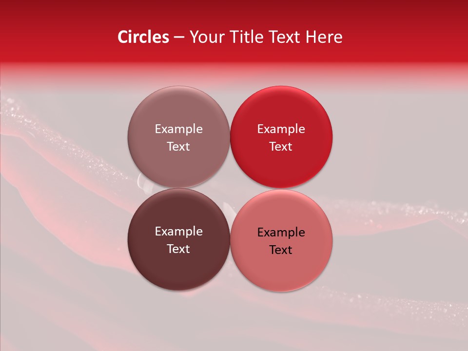 Beauty Dewdrops Red PowerPoint Template