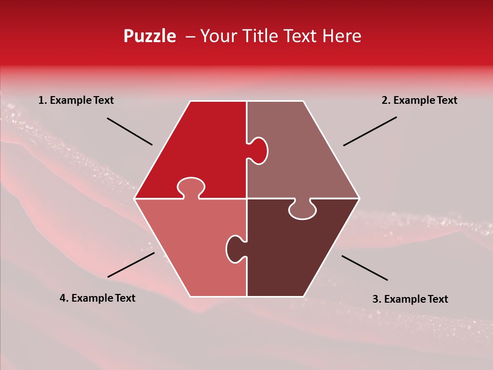 Beauty Dewdrops Red PowerPoint Template