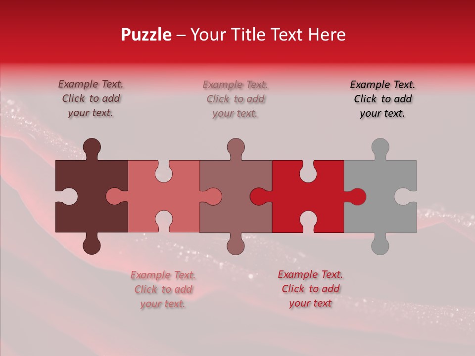 Beauty Dewdrops Red PowerPoint Template