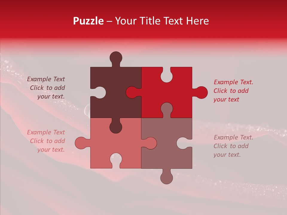 Beauty Dewdrops Red PowerPoint Template