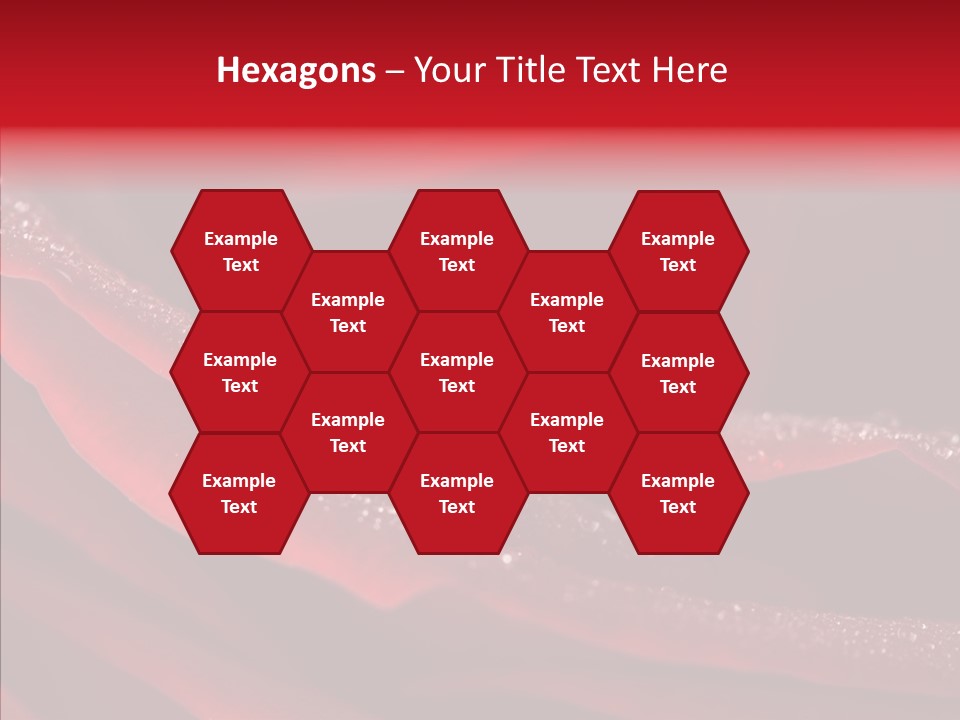 Beauty Dewdrops Red PowerPoint Template