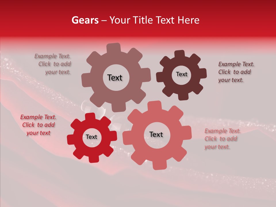 Beauty Dewdrops Red PowerPoint Template