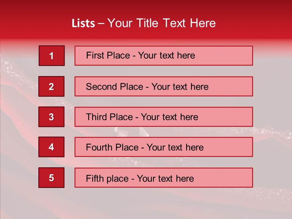 Beauty Dewdrops Red PowerPoint Template