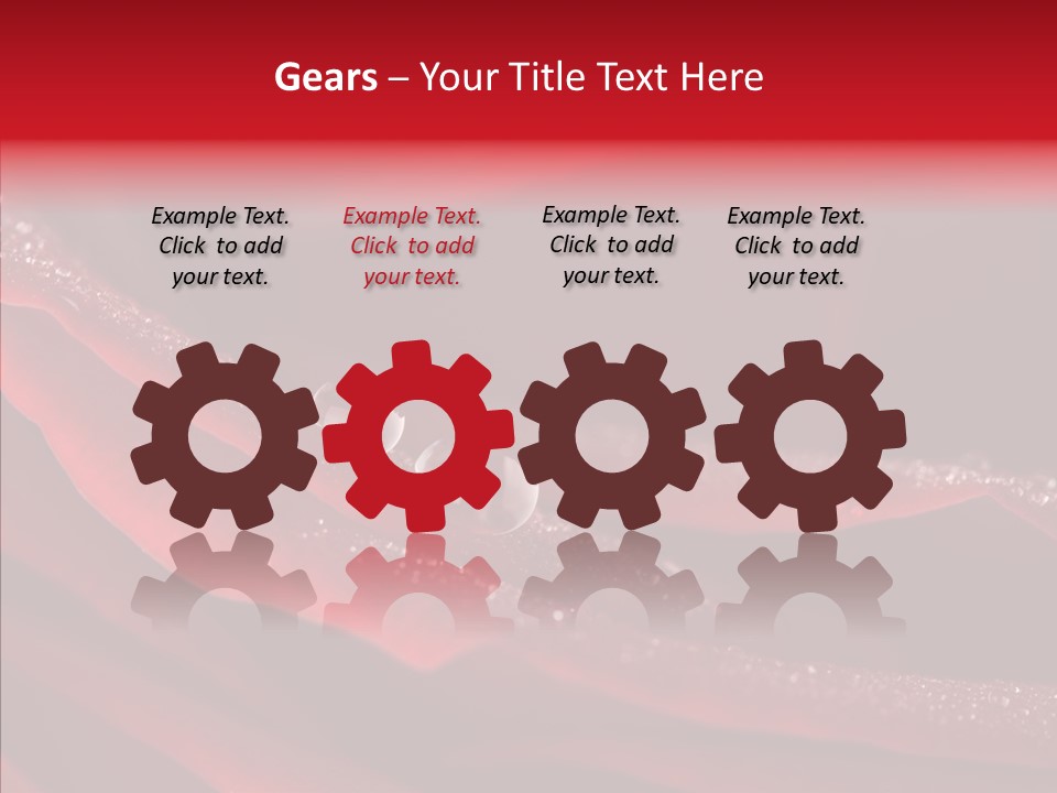 Beauty Dewdrops Red PowerPoint Template