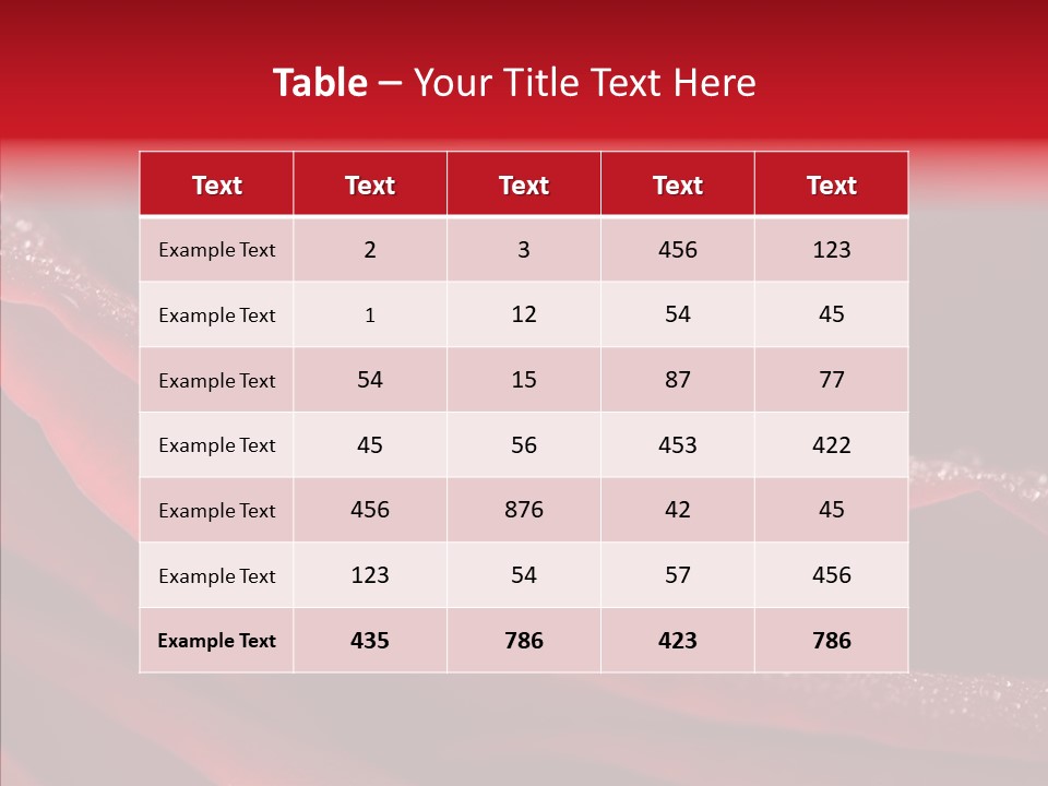 Beauty Dewdrops Red PowerPoint Template