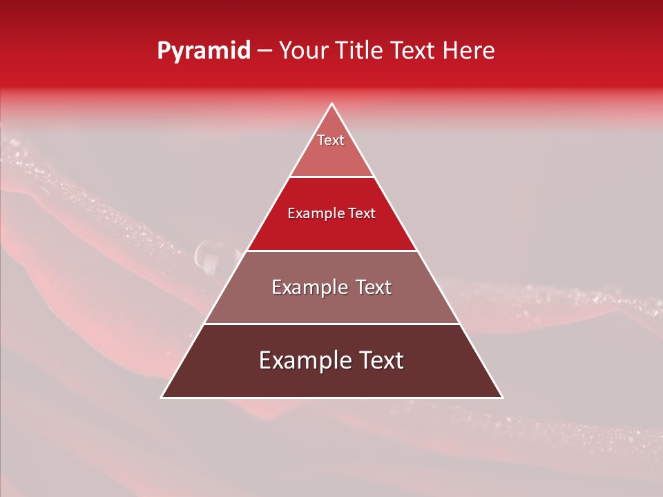 Beauty Dewdrops Red PowerPoint Template