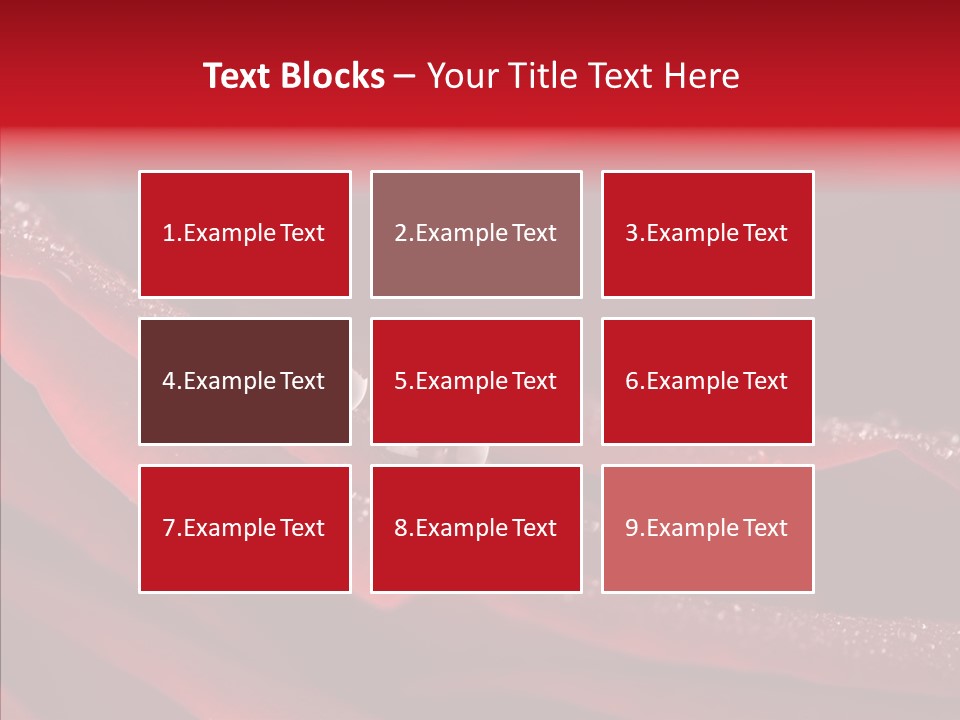 Beauty Dewdrops Red PowerPoint Template