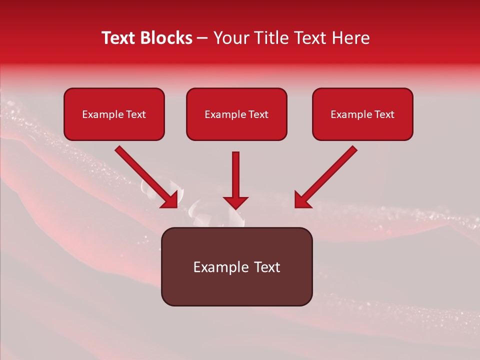 Beauty Dewdrops Red PowerPoint Template