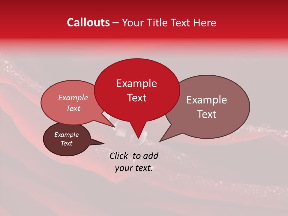 Beauty Dewdrops Red PowerPoint Template