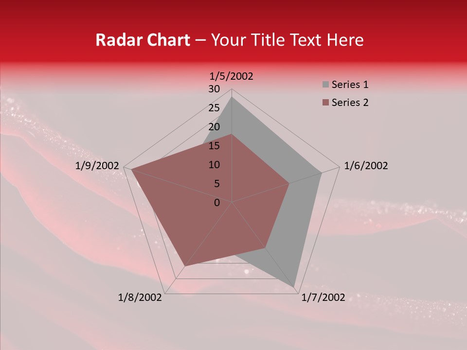 Beauty Dewdrops Red PowerPoint Template