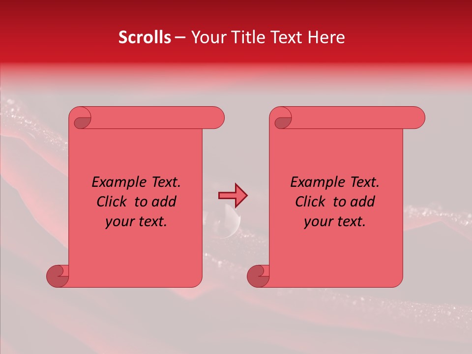 Beauty Dewdrops Red PowerPoint Template