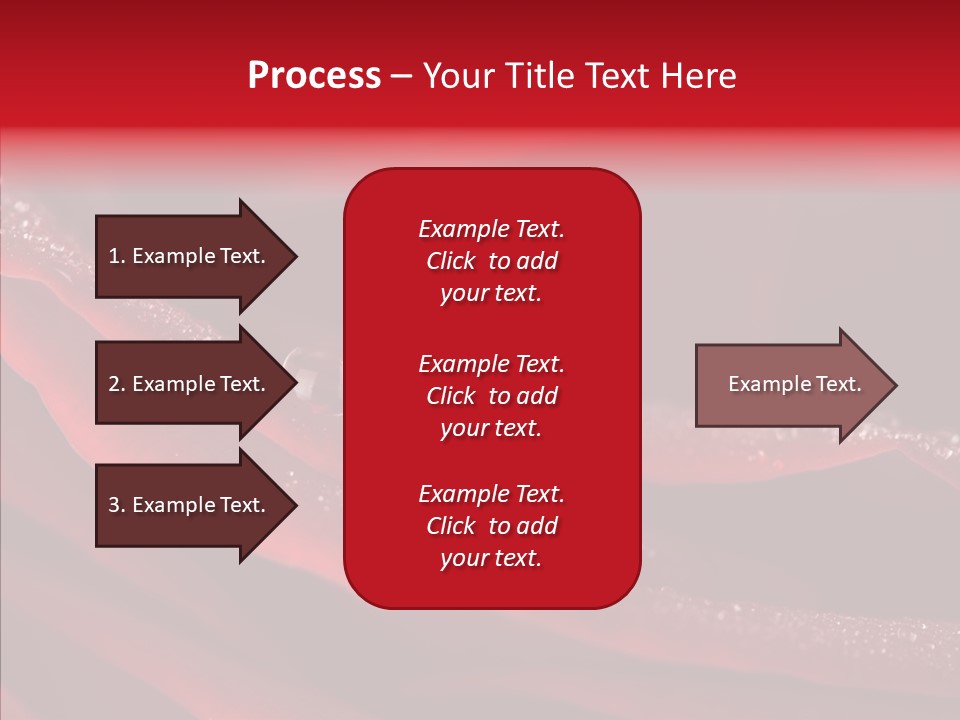 Beauty Dewdrops Red PowerPoint Template