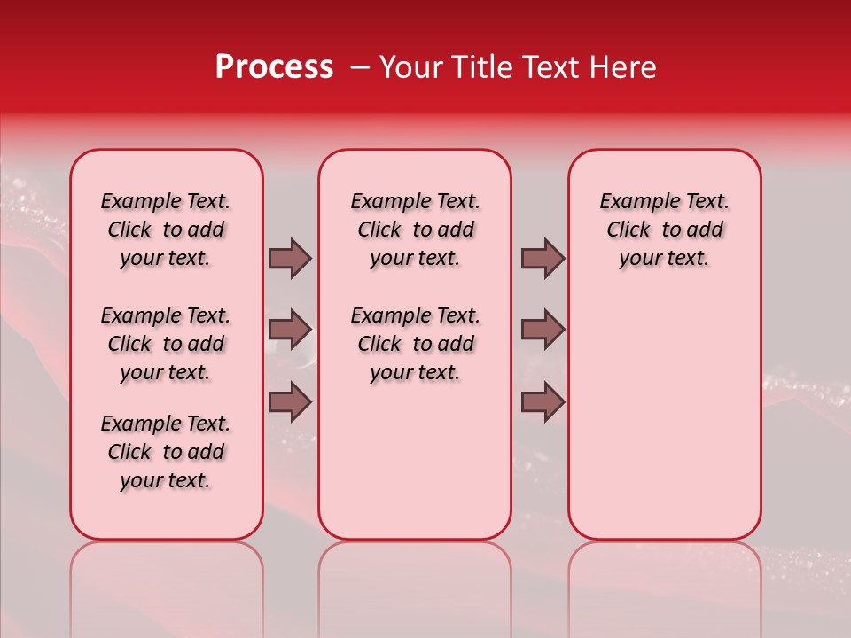 Beauty Dewdrops Red PowerPoint Template