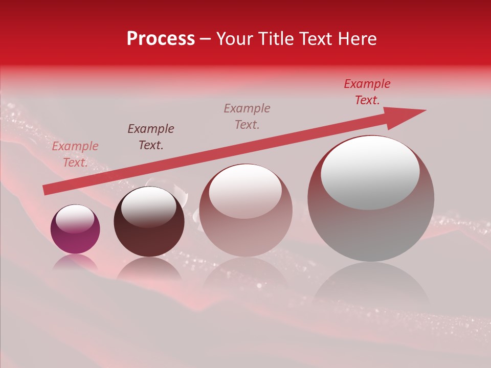 Beauty Dewdrops Red PowerPoint Template
