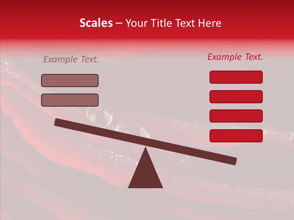 Beauty Dewdrops Red PowerPoint Template