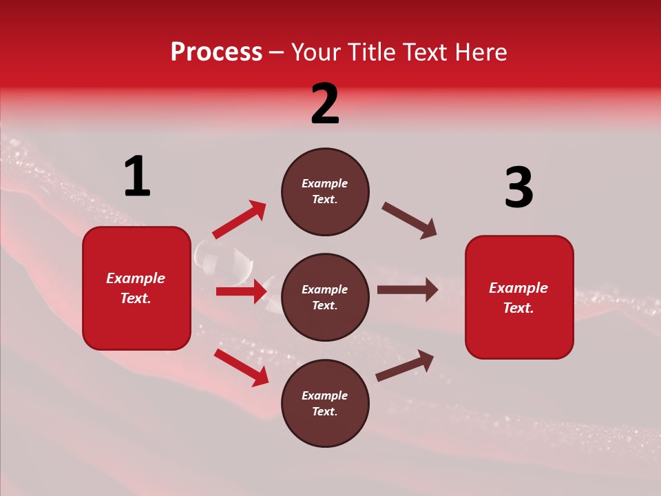 Beauty Dewdrops Red PowerPoint Template