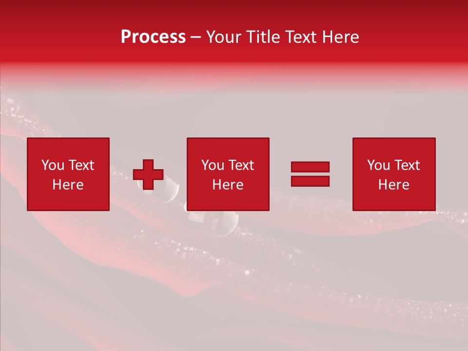 Beauty Dewdrops Red PowerPoint Template
