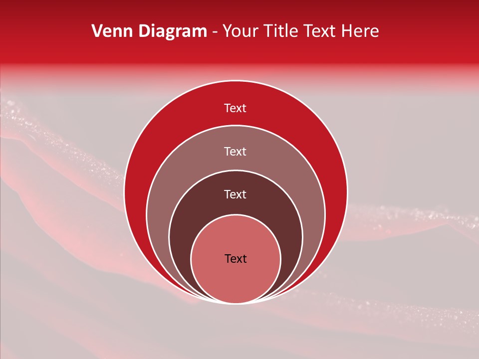 Beauty Dewdrops Red PowerPoint Template