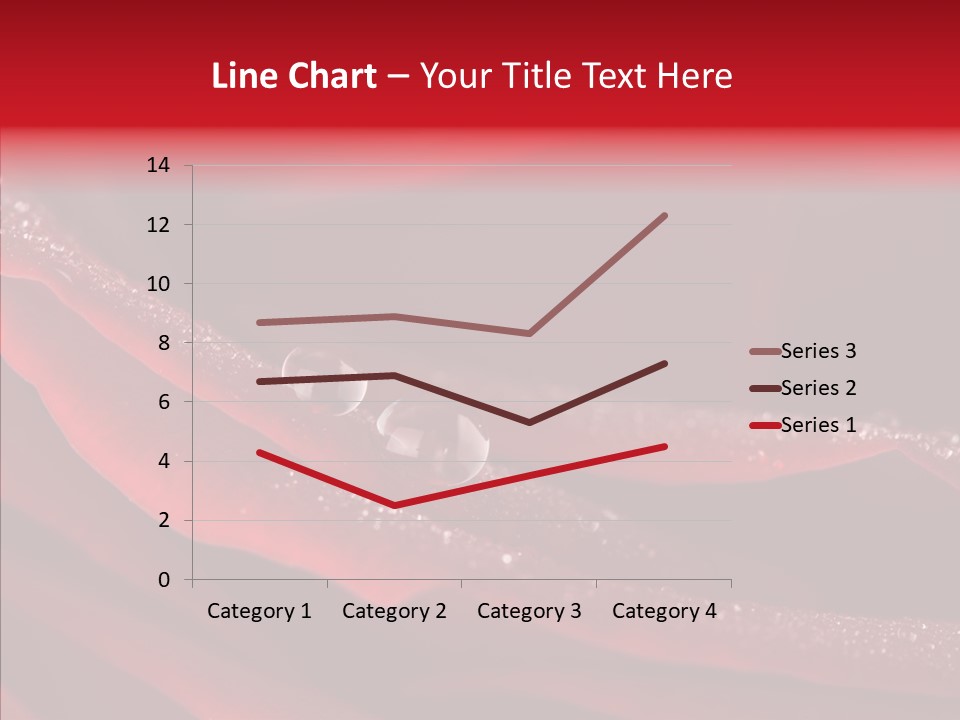 Beauty Dewdrops Red PowerPoint Template