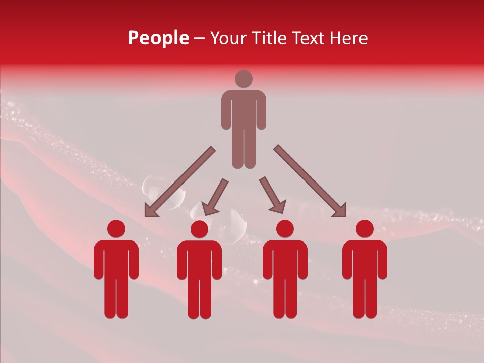 Beauty Dewdrops Red PowerPoint Template