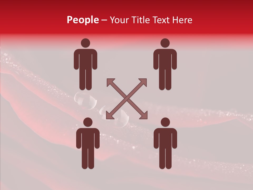 Beauty Dewdrops Red PowerPoint Template