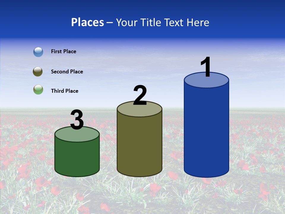 Red Grass Landscape PowerPoint Template