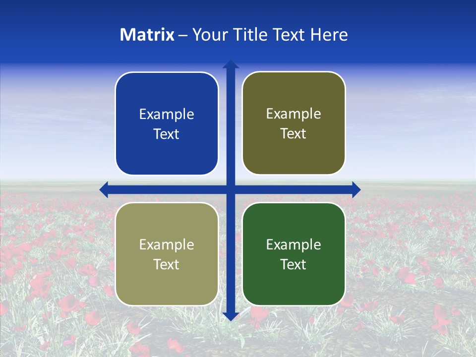 Red Grass Landscape PowerPoint Template