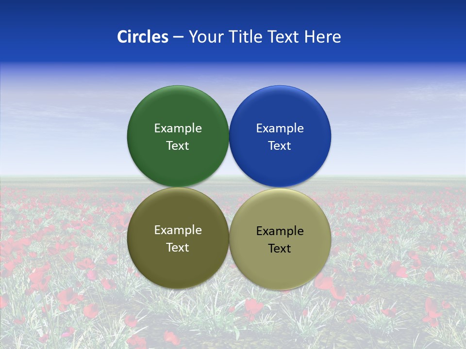 Red Grass Landscape PowerPoint Template