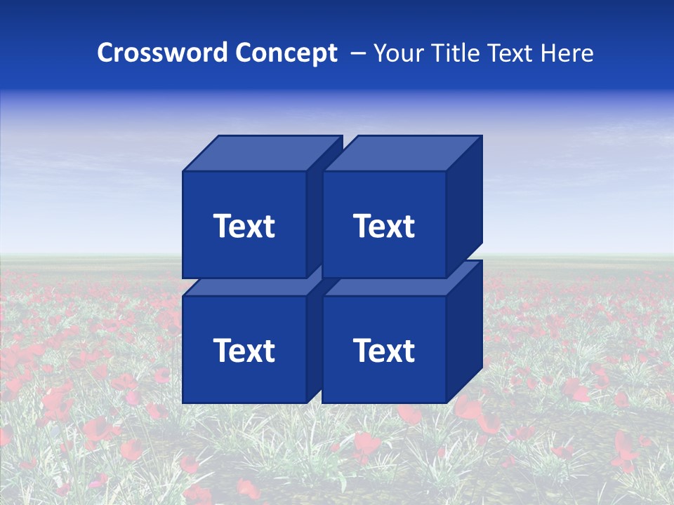 Red Grass Landscape PowerPoint Template